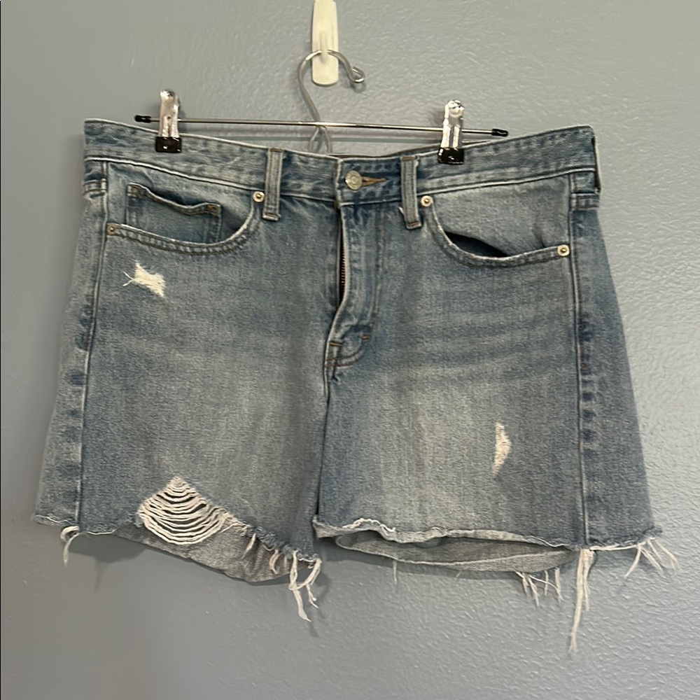 Distressed Denim Shorts